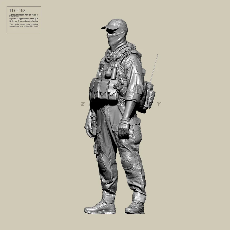 50 мм 75 наборы моделей солдата из смолы фигурка бесцветная и самособранная TD-4153