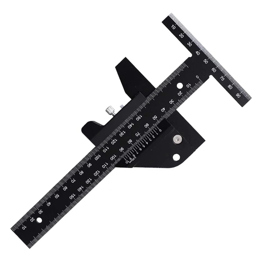 

Woodworking T Shape Scale Ruler Scriber Gauge Drawing Sliding Marking Tool for Woodworking Measurement Height Limit Gauge Tools