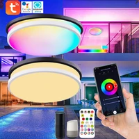 24w tuya wifi smart led ceiling light dimmable rgb cw ceiling lamps smart ceiling lighting with alexa and google home for home