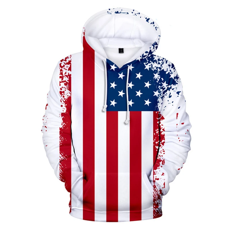 3D Print National Flag Hoodie Men USA Portugal Brazil Argentina France Canada Hooded Sweatshirt Long Sleeves Oversized Hoodies