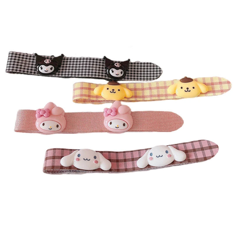 

Kawaii Kuromi Pompom Purin Kawaii Cartoon Cute Girly Heart Velcro Bangs Broken Hair Fixed Headband Headdress Trinkets
