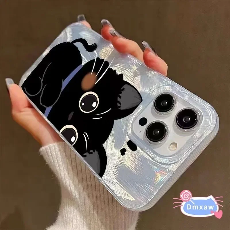 Мягкий чехол с мультяшным черным котом для Tecno Spark 20 Pro Plus 20C 10 10C 9 8C 5 4 Go Camon 30 19 16s 15 AIR