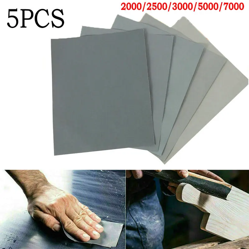 

5 шт., наждачная бумага, 2000, 2500, 3000, 5000, 7000