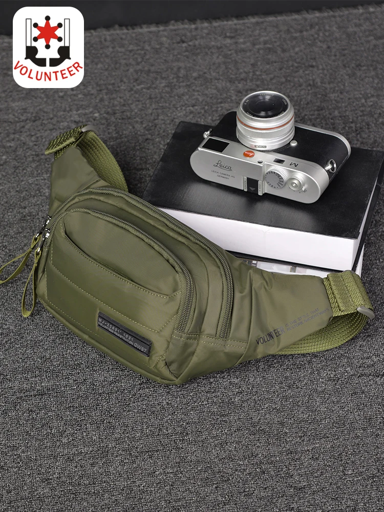 Поясная сумка для мужчин 2023 Новинка модная однотонная универсальная