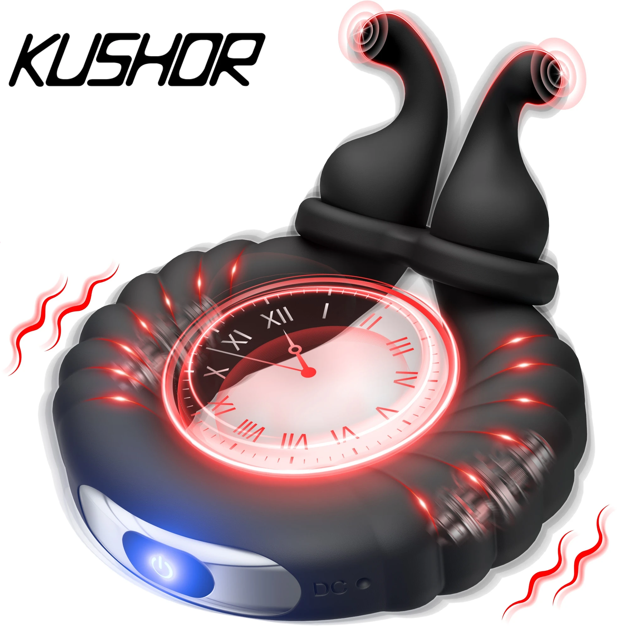 Вибрирующий член телефон с 10 вибрирующими моделями Стимулятор точки G клитора