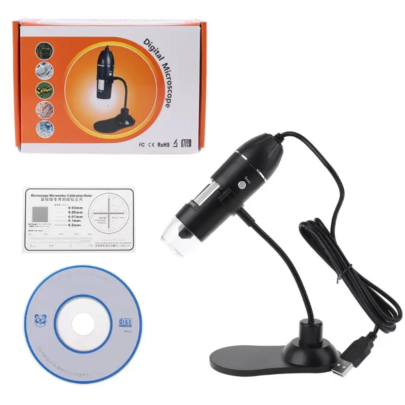 

1000X Microscope with 8 LED USB Digital Handheld Magnifier Endoscope Zoom Camera for Lab Inspection Scientific Research