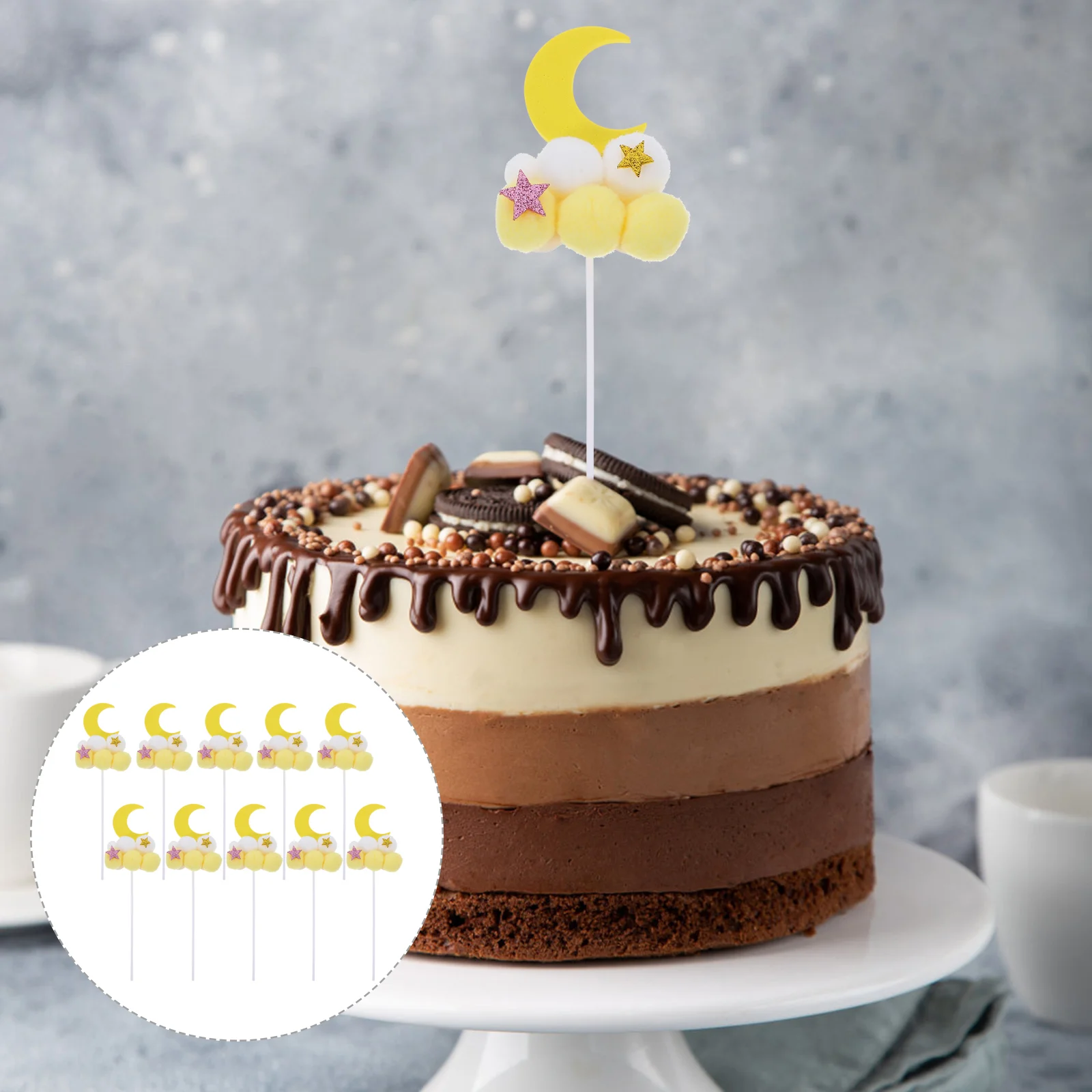 

10 шт. украшения для торта, украшения для торта, товары для дня рождения, топперы для кексов, украшения, десертные кондитерские изделия
