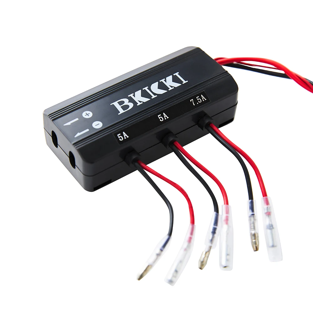 Разветвитель мощности аккумулятора мотоцикла, держатель предохранителя для клемм аккумуляторной батареи мотоцикла, Адаптер выходной мощности, 4-ходовой выходной индекс мощности