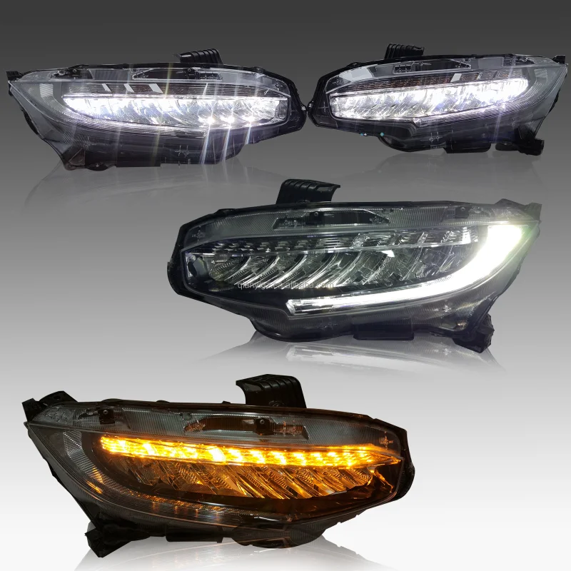 

Для Honda Civic LED Автомобильные передние фары Edition проектор HD Matrix Laser Original 100-18662 Plug-in connector headlight