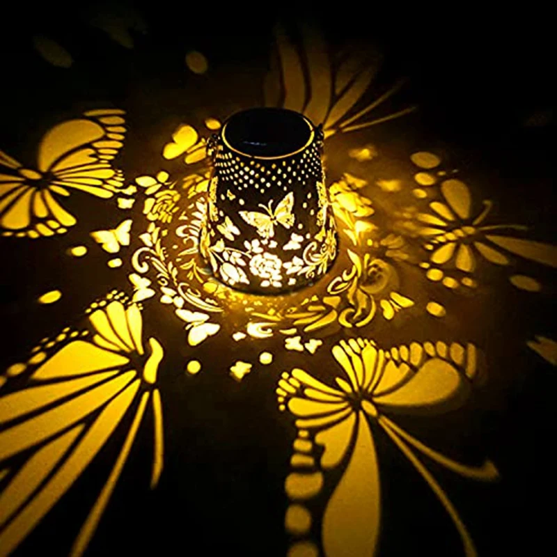 

Solar Lanterns Outdoor Waterproof Butterfly Hanging Solar Lanterns Metal Garden Decor Solar Lanterns For Yard Tree Fence