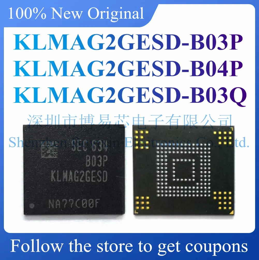 NEW KLMAG2GESD-B03P KLMAG2GESD-B04P KLMAG2GESD-B03Q Original genuine EMMC 16GB memory. BGA-153