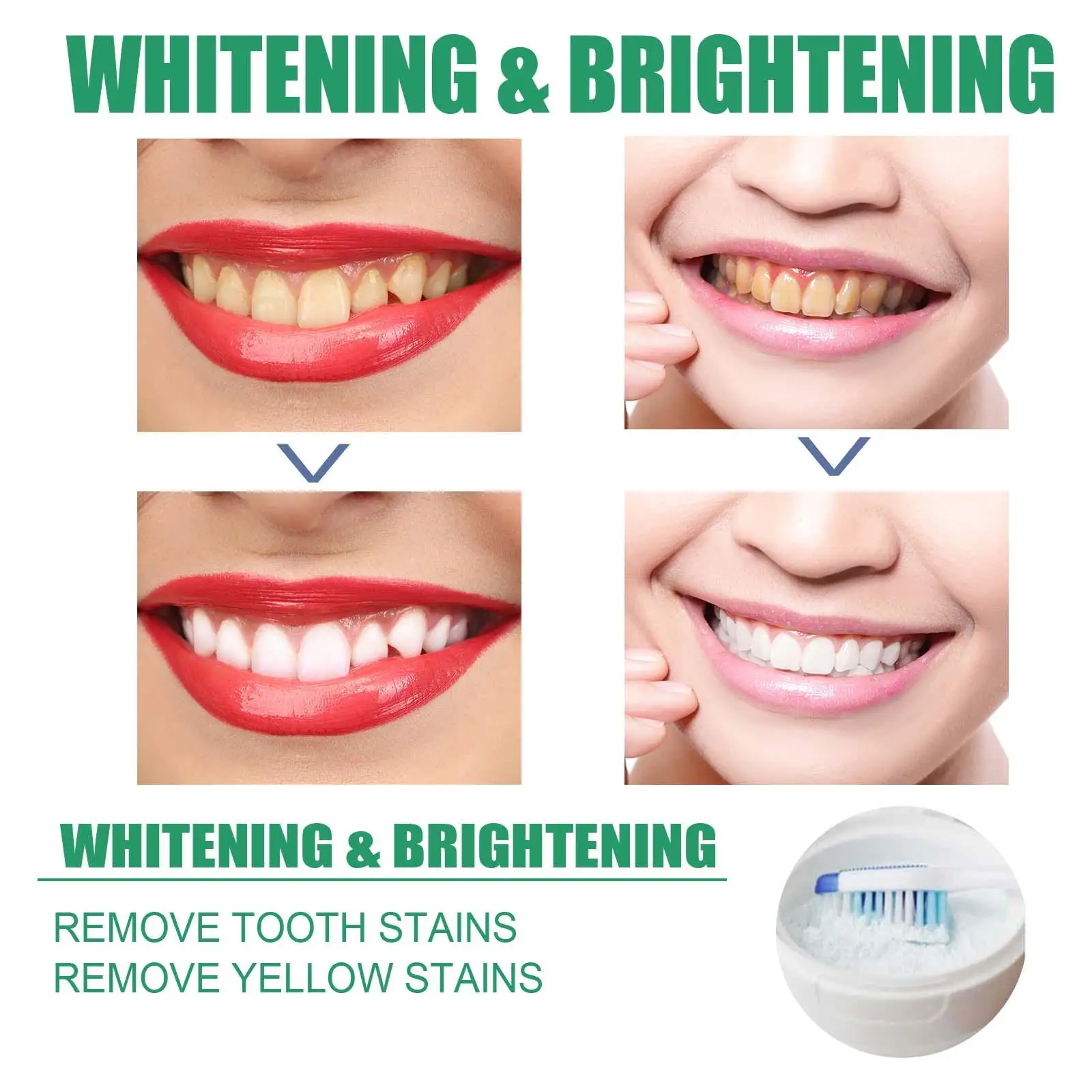 7days Tooth Whitening Tooth Powder Remove Smoke Stains Coffee Stains Tea Stains Freshen Bad Breath Teeth Cleaning Powder images - 6