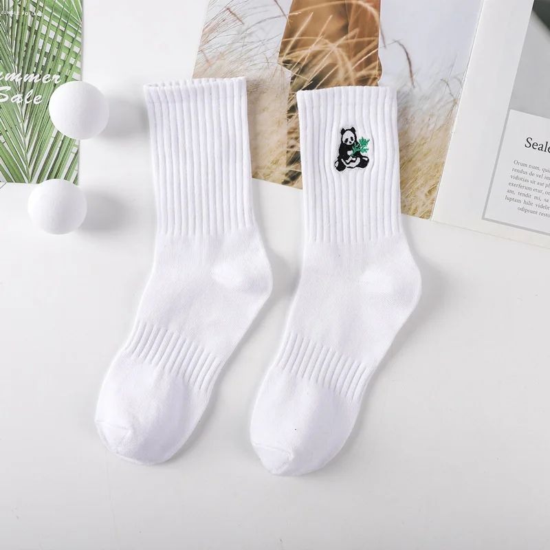 

HUMAN MADE Cute panda embroidered socks men's fashion brand medium tube socks