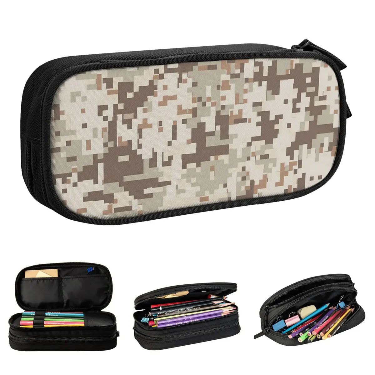 

Desert Camo Pencil Case Multicam Military Pen Bags Student Large Storage School Supplies Gifts Pencilcases
