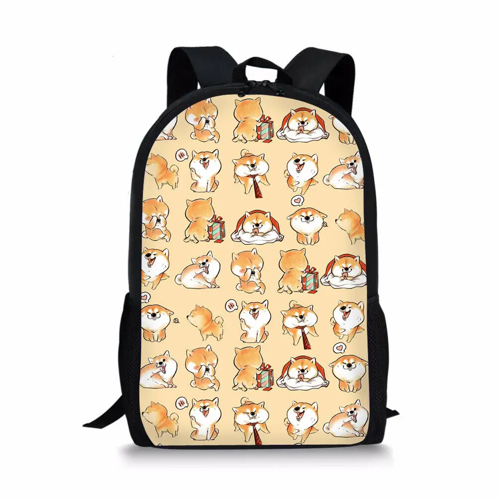 

Shiba Inu Dog Backpack Girls School Bag Women Laptop Travel Shoulder Rucksack