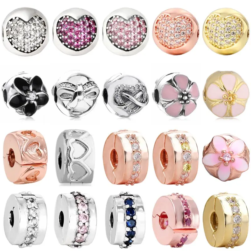 

Женское серебряное очарование, блестящий лук, сияющая дорога, сердце, цветение вишни, мистик, бриллиант, подходит для браслета Pandora, ювелирны...