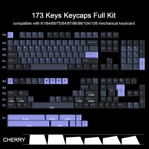 Колпачки для механической клавиатуры GMK Evil Dolch с 172 клавишами ABS Double Shot Cherry Profile