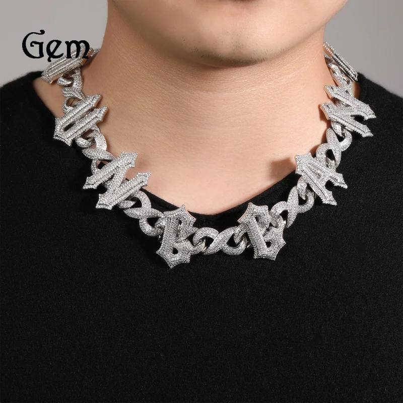 Ожерелье в стиле хип-хоп с бриллиантами неограниченное количество символов