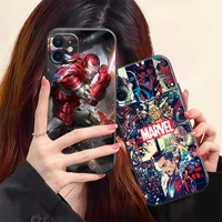 popular marvel phone case for iphone x xs xr xs max 11 11 pro 12 12 pro max for iphone 12 13 mini black silicone cover