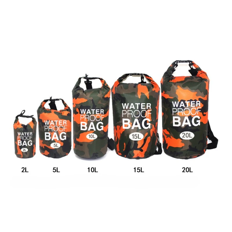 Waterproof Swimming Bag Dry Bag Camouflage Color Fishing Boat Kayak Storage Drifting Bag Beach Accessories