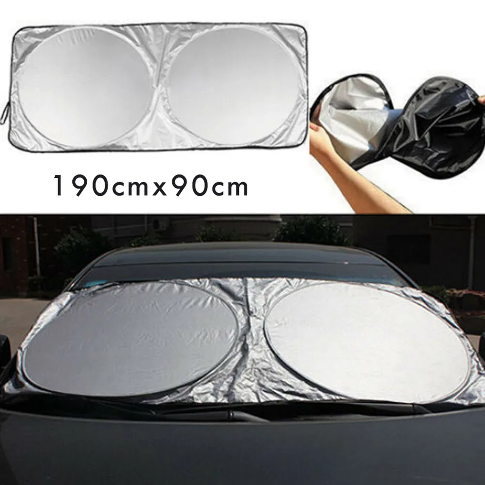 

Front Sun Shade Block Windshield Car Cover Folding Jumbo Parts Universal