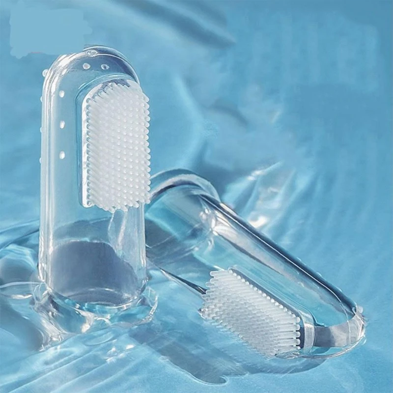 

Силиконовая зубная щетка для собак T5EB, Глубокая очистка пальцев, товары для ухода за зубами домашних животных