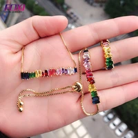 new korean shiny aaa cubic zirconia bracelets for female luxurious exquisite crystal bead chain women jewelry wedding party gift