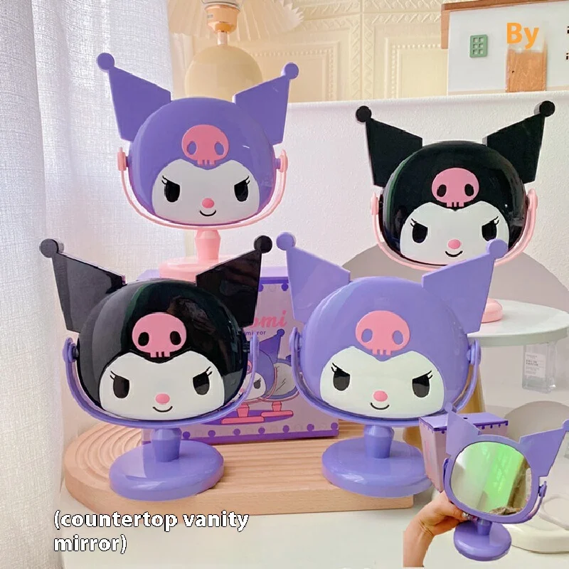 Sanrio креативное мультяшное зеркало Kuromi Hello Kitty настольное для макияжа 3d милое с