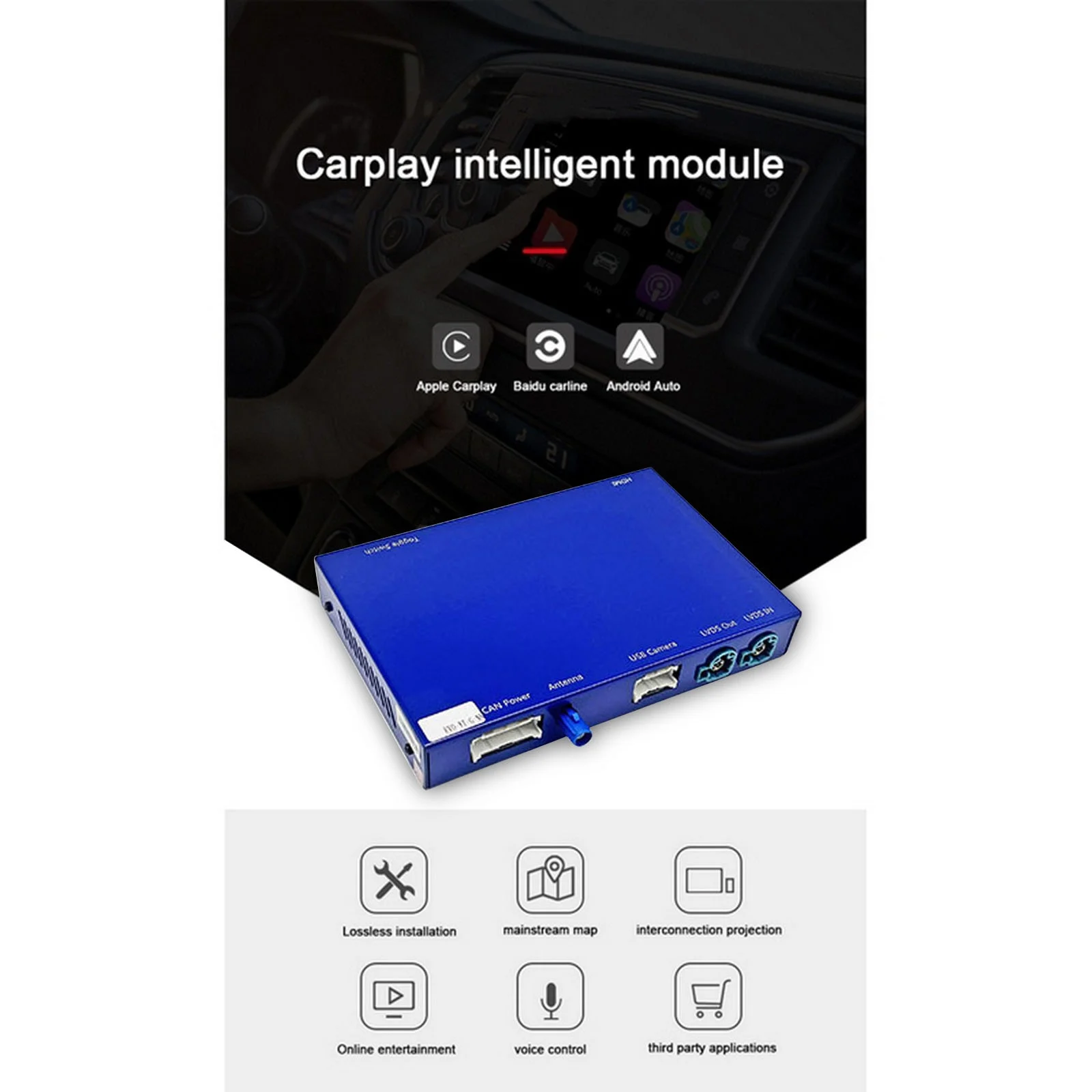 Беспроводной Android Carplay модуль Автомобильный приемник декодер коробка для Audi A1 A3 A4