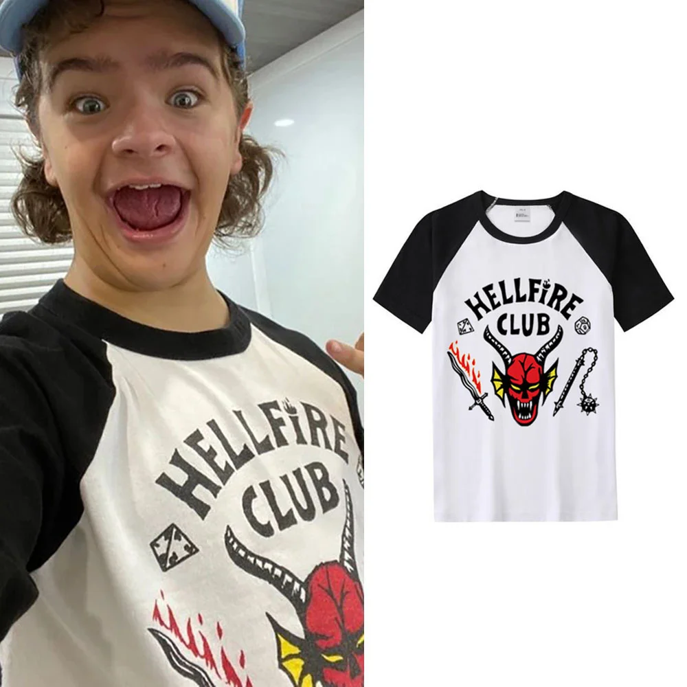 

oys Stranger Things 4 T shirts Cartoon Printed Girls Tees Children Hellfire Club Tops Short-sleeve Clothes Summer Kids Outfits