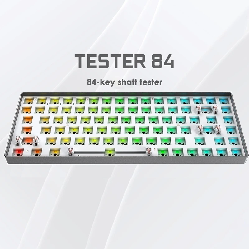 

Игровая механическая клавиатура TESTER84 с красной осью, проводная клавиатура с горячей заменой, подсветильник ка RGB, механическая клавиатура