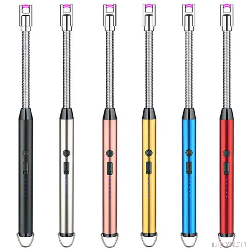 

360 Degree Rotating LighterUSB Charging Arc Lighter Plasma Electric Pulse Lighters Kitchen Tools