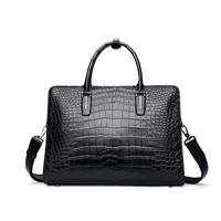 kexima hanlante men crocodile leather handbag male briefcase business leisure handbag single shoulder bag office bag