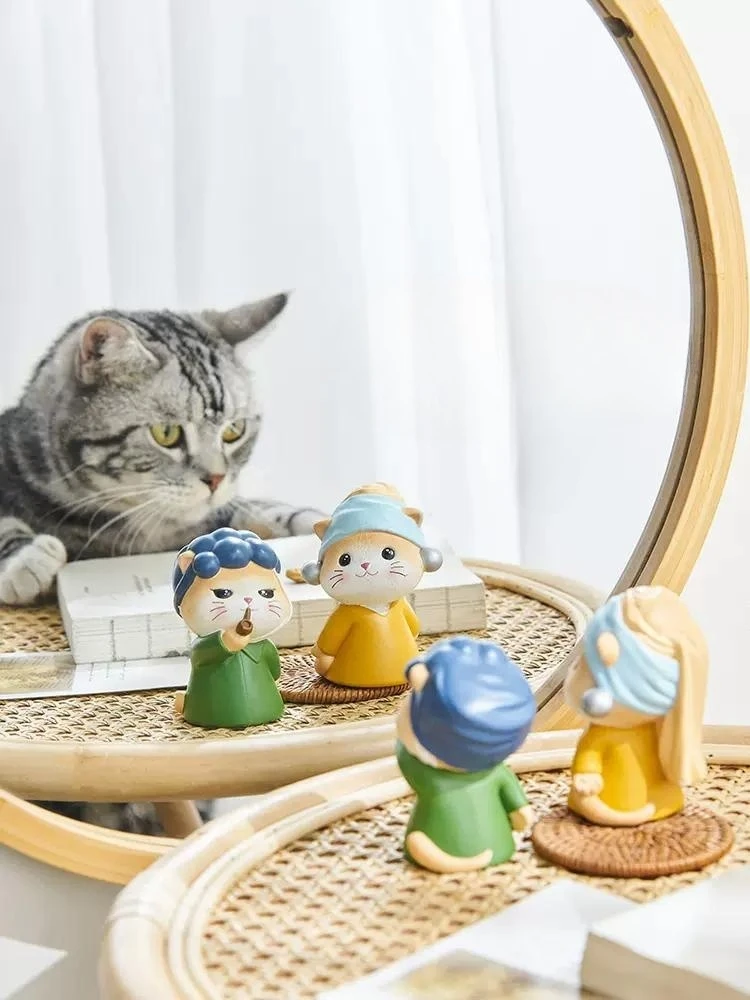 

Cat Art Healing Desktop Office Cute and Creative Japanese Decorative Gadgets