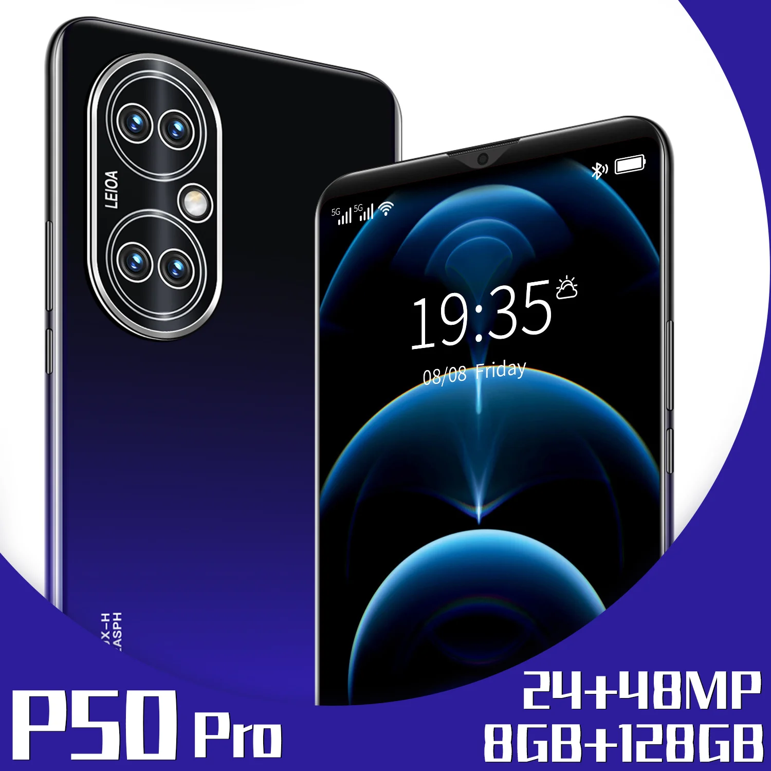 

Global Version P50 Pro 8+128GB 6.1 Inch 10 Core 24+48MP Cheap Smartphones MTK6595 Andriod 10.0 Dual SIM+Micro SD Cellphone