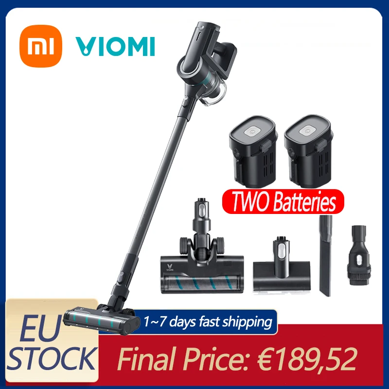 

XIAOMI VIOMI A9 Handheld Cordless Vacuum Cleaner One button on/off Replaceable battery design 23000pa suction