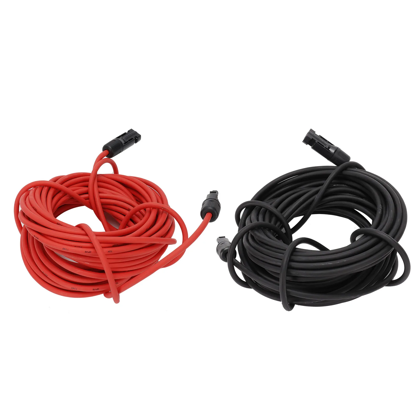 1 Pair Solar Panel Extension Cable Copper Wire Red + Black 10AWG with Connector 1.8KV | Обустройство дома