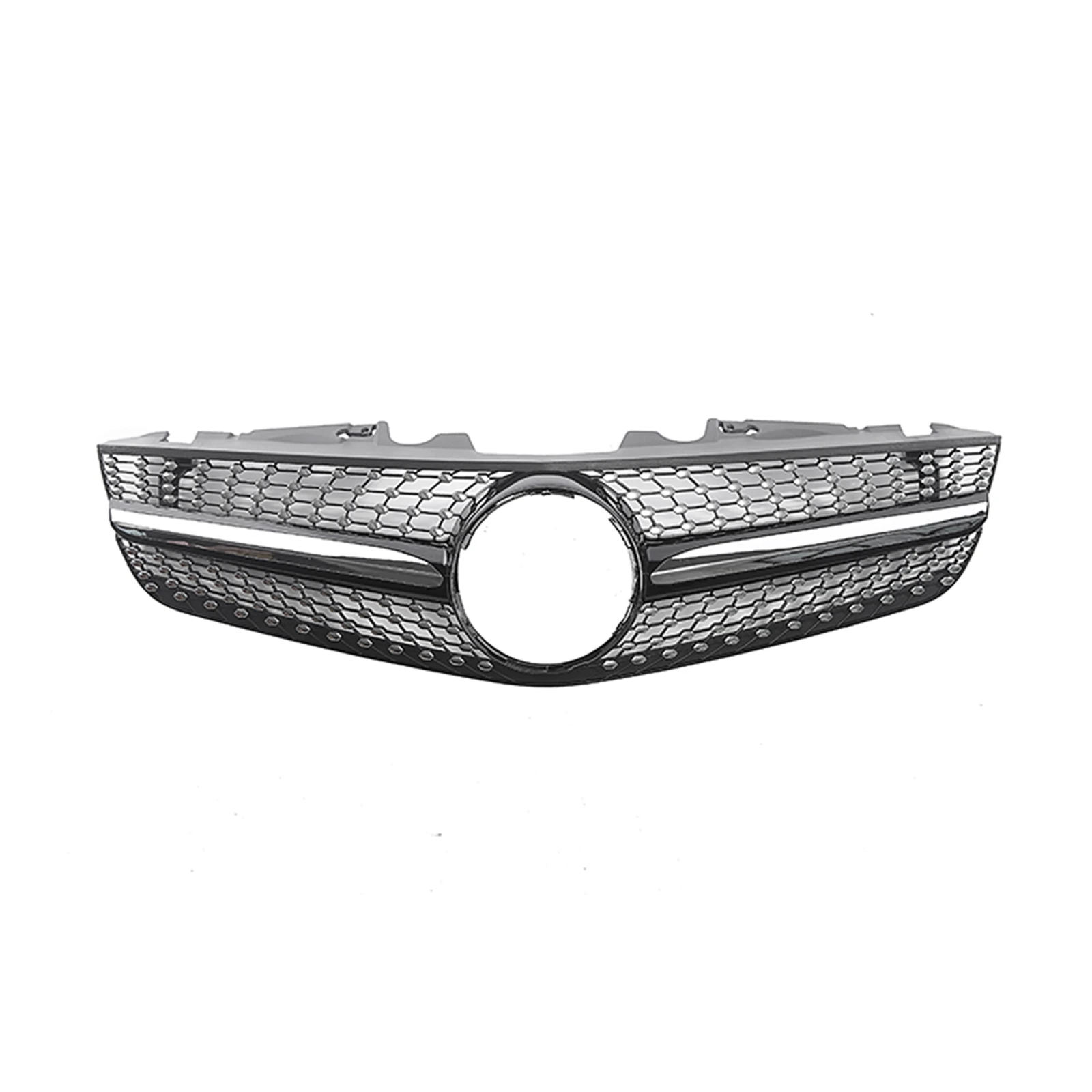 

Передняя решетка Racing Grill для Mercedes-Benz R230 SL-Class 2009-2012 SL500 SL550 SL600 Черный/Серебристый Верхний бампер Капот Сетка