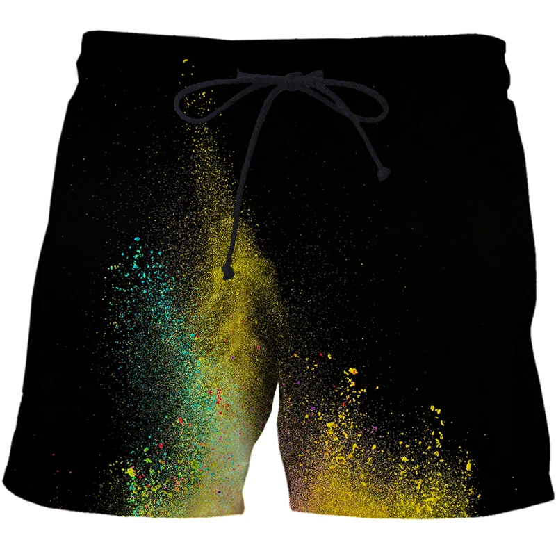 Speckled tie dye Shorts Men Animal Casual Short Pants Cargo Black Beach 3d Printed Shorts Gothic Fitness Mens Shorts Male Summer