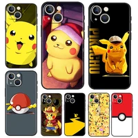 pikachu baby cartoon lovely for apple iphone 13 12 11 pro max mini xs max x xr 6 7 8 plus 5s se2020 soft black phone case cover