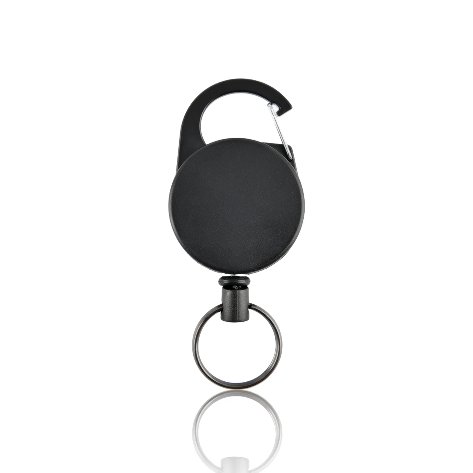 

Retractable Key Ring Heavy Duty Black Key Chain Extender for Personnel Security