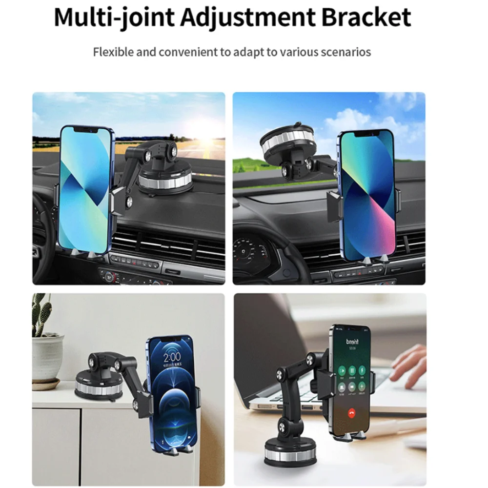 Car Truck Phone Mount Holder Heavy Duty Suction Cup in Car Dashboard Windshield Long Arm Stand for iPhone 14 Samsung Smartphone