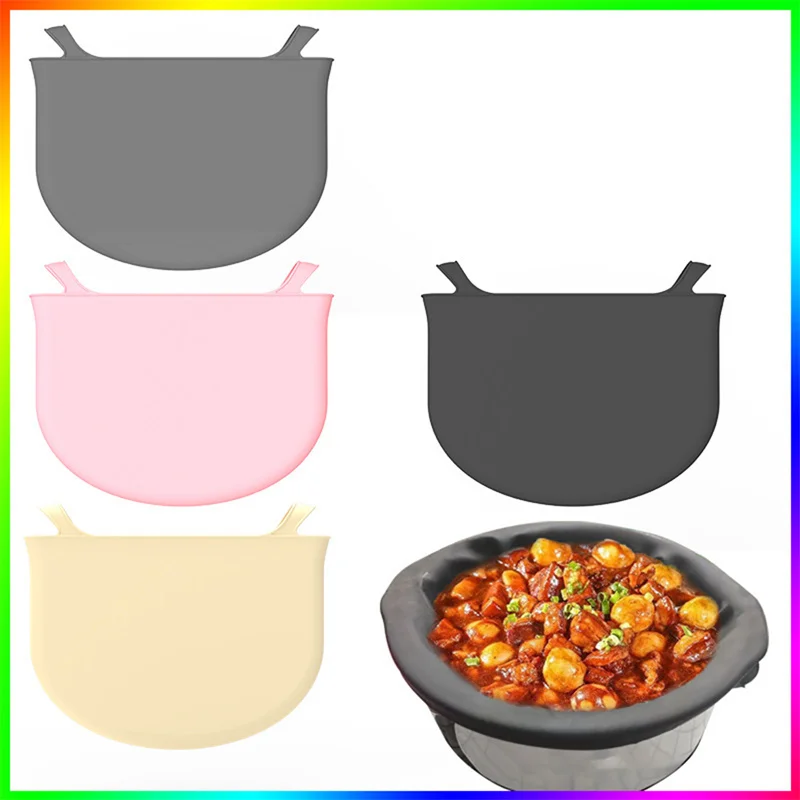 

Силиконовая подкладка для медленной плиты, многоразовая Нескользящая силиконовая подкладка, герметичная термостойкая кухонная подкладка для приготовления пищи, подходит для кастрюль 6-8 Кварт