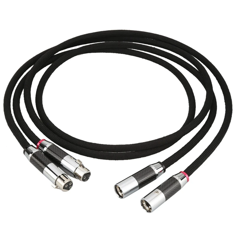 

2Pcs Hi-End HIFI Silver-Plated 2 Core XLR OFC PCOCC Female XLR To Male XLR RCA Jack Audio Cables Wire Line