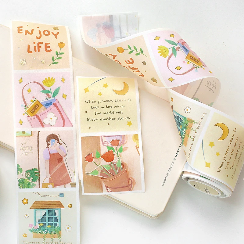 

Everyday Keeps Beautiful Series Decorative Adhesive Tape Fresh Girl Masking Washi Tape Scrapbook Planners Calendars Journal
