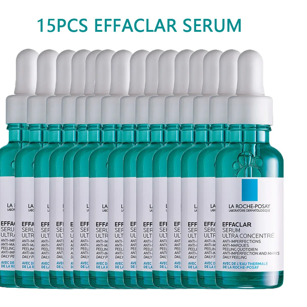 

Сверхконцентрированная сыворотка La Roche Posay Effaclar, восстанавливающая и восстанавливающая кожу сыворотка с тремя кислотами, против прыщей, красные полоски, сужение пор, 15 шт.