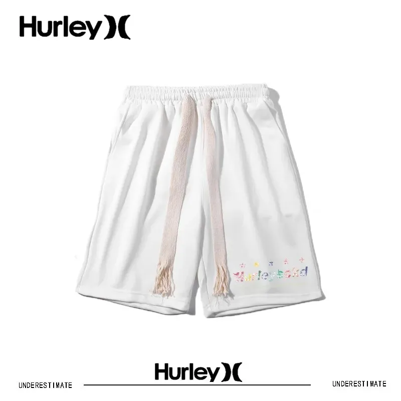 

Hurley Пляжная Одежда Мужс Waffle Sports Five Point Pants Men's And Women's Summer Loose Casual Beach Shorts Home Clothes