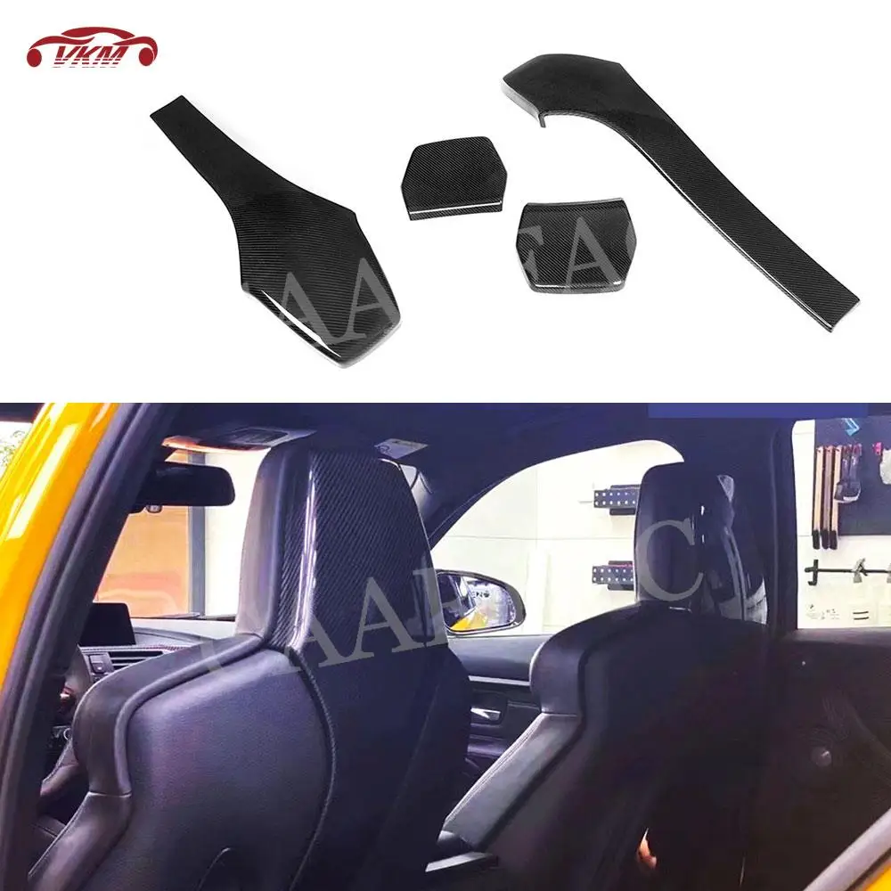 Чехлы на спинку салона автомобиля из сухого углеродного волокна для BMW F80 M3 F82 F83 M4
