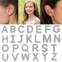 initial earrings s925 sterling silver post a z alphabet letter ear studs hypoallergenic ear decor jewelry for women 1 pc only