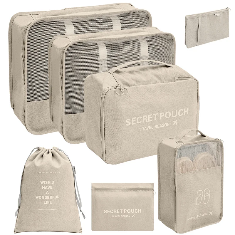 

7PCS/Set Travel Bags New Large Capacity Storage Organizer Suitcase Packing For Portable Clothes Underwear Cosmetic Travel Bag